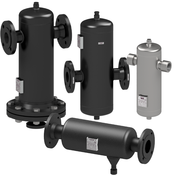 Separators steam and compressed air or liquid systems