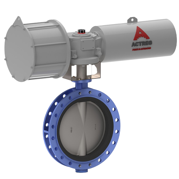 Automated double eccentric butterfly valves flanged and double flanged