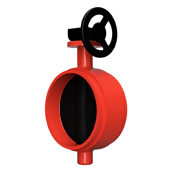 Grooved butterfly valve