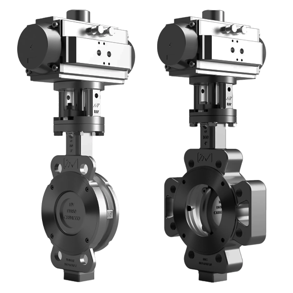 Automated double eccentric butterfly valves