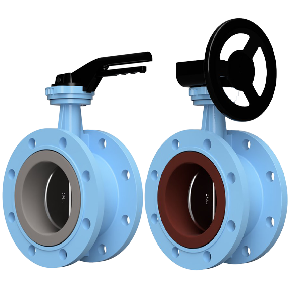 Butterfly valves double flanged