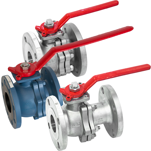 Ball valves with flange connection