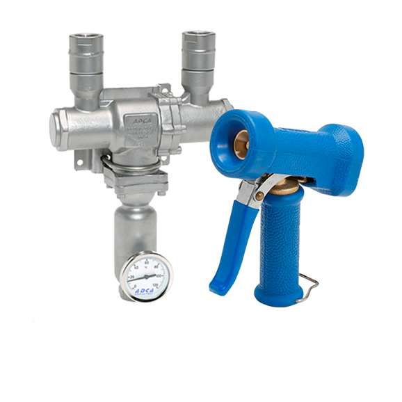 Steam-water mixers & Water-saving guns