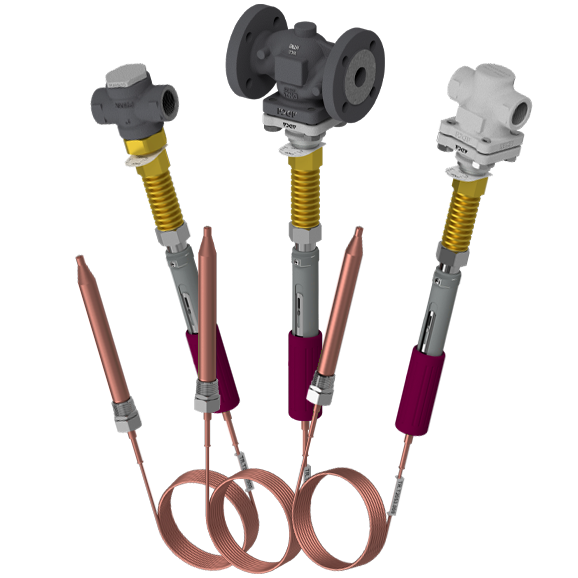 Self-acting temperature control valves