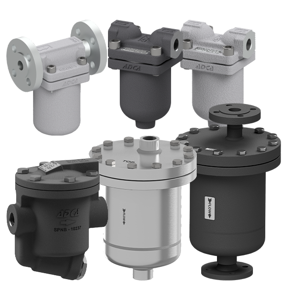 Inverted bucket steam traps